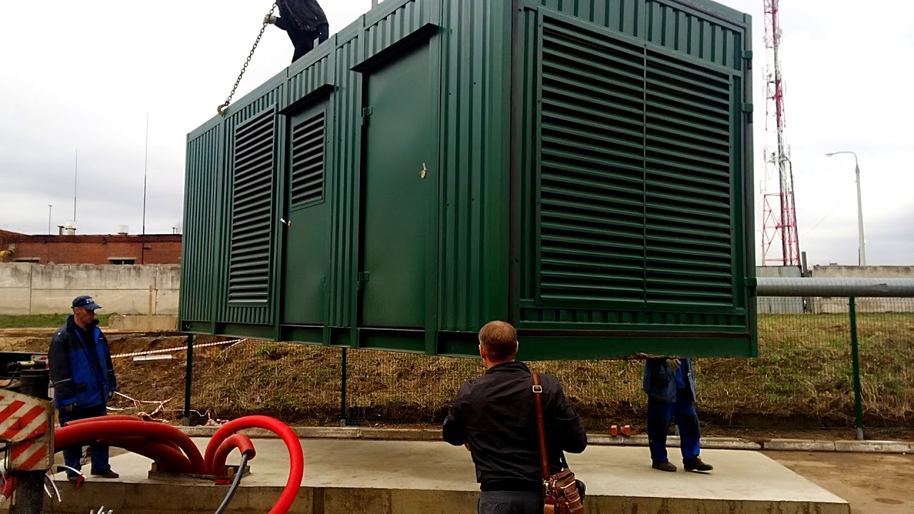 Установка контейнерных дизельных генераторов