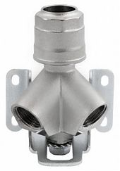 Подключение настенное наклонное 2-местное с внутренней резьбой inox316l 90660x 90660X0001
