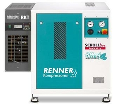 Безмасляные спиральные компрессоры RENNER серия SLK-I 1,5-7,5 кВт с осушителем 