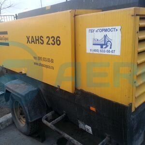 Обслуживание винтового дизельного компрессора Atlas Copco XAHS 236