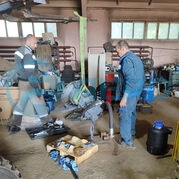 Ремонт и установка винтового блока компрессора Atlas Copco XATS 186_1