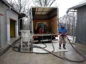 Пескоструйный аппарат с дизельным компрессором и оператором