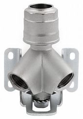 Подключение настенное наклонное 2-местное с внутренней резьбой inox316l 90660x 90660X0001