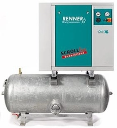 Безмасляные спиральные компрессоры RENNER серия SLD-S 1,5 – 7,5 кВт на ресивере 90 и 250 л
