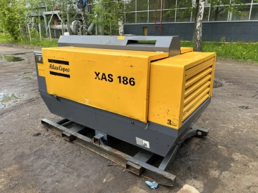 Дизельный компрессор Atlas Copco XAS 186 б/у стационарный 